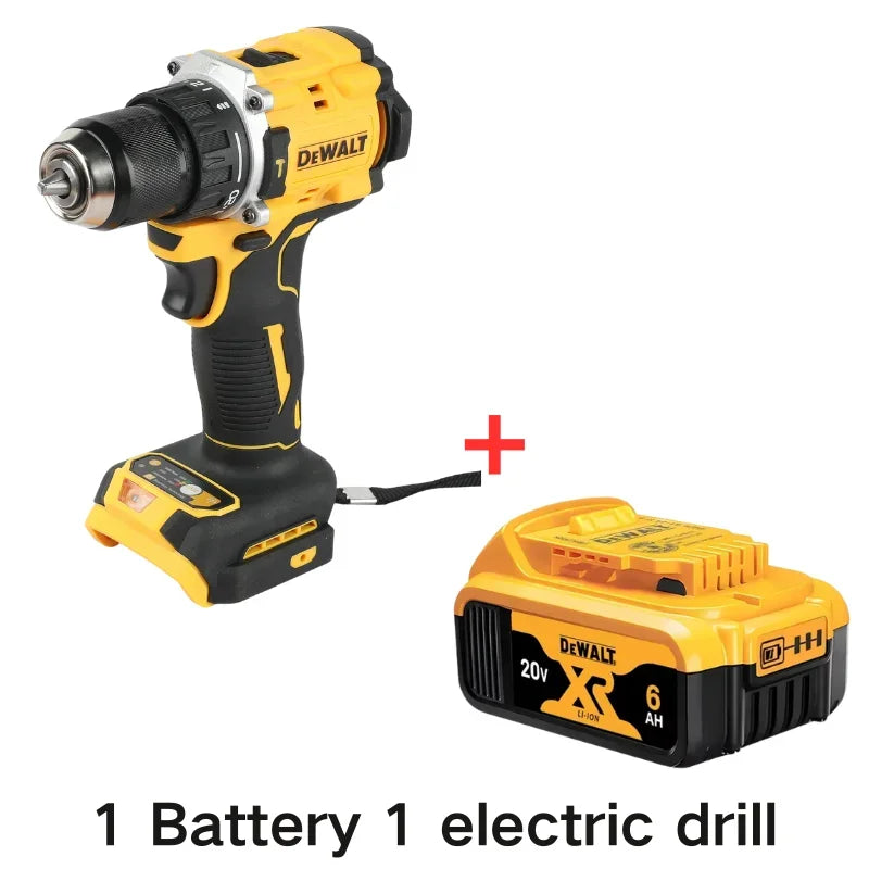 DEWALT-destornillador eléctrico compacto sin escobillas, batería de litio de 20V, taladro manual, taladro de impacto DCD805，