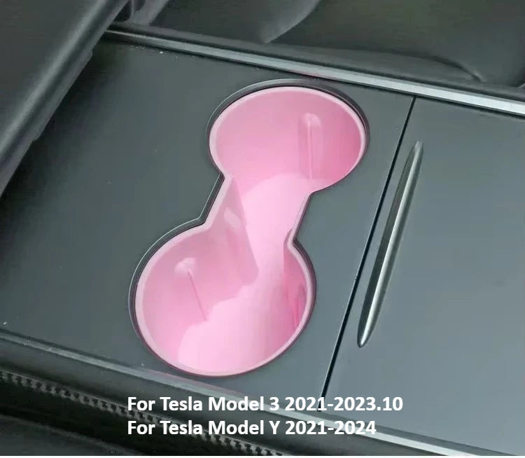 Central Control Cup Holder for New Tesla Model Y 3+ TPE Double Water Cup Storage Stand  for Model3 Car Interior Accessories 2024