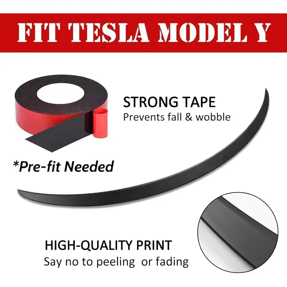 XVIP Real Carbon Fiber Spoiler For Tesla ModeY 2021-24 Model3 2017-23 Highland 2024 Trunk Wing Original Car Spoiler Accessories