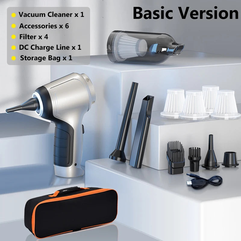 Wireless Car Vacuum Cleaner Strong Cordless Cleaner Suction Handheld Auto Vacuum Home&Car Dual Use Mini VacuumCleaner Appliance