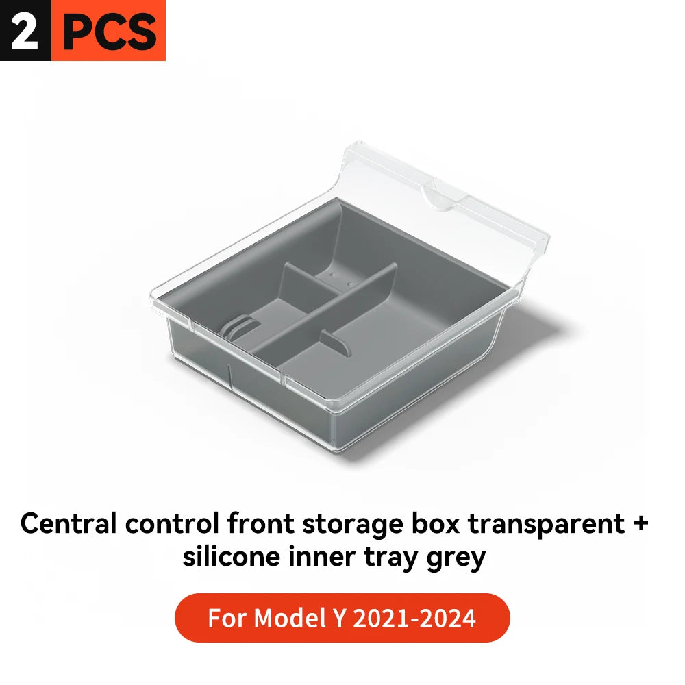 YZ For Tesla Model 3 Y  Highland Juniper 2021-2025 Storage Box Center Armrest Hidden Box Cup Holder Organizer Car Accessories
