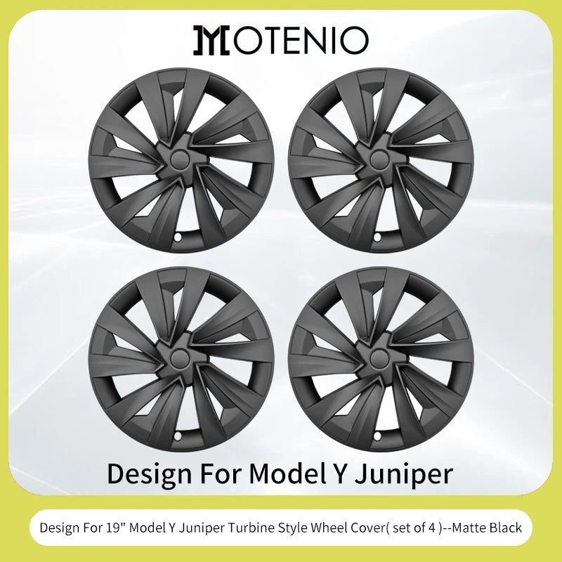 4PCS For New Tesla Model Y Juniper 2025 19 Inch Wheel Cover Performance Replacement Wheel Hub Cap Full Rim Cover Accessories