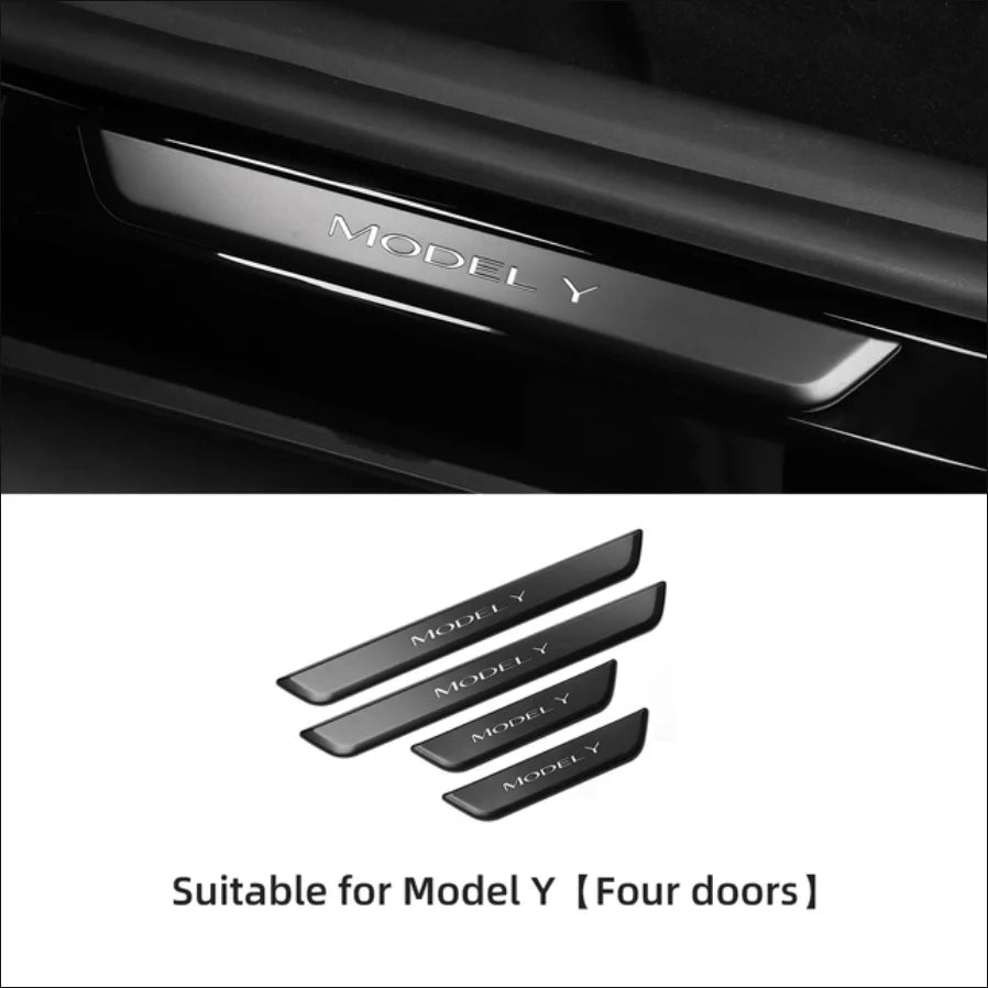 Wireless LED illuminated Pedal Car Door Sills Protector For Tesla Model 3 Y Door Edge Protectors MODEL 3 ACCESSORI