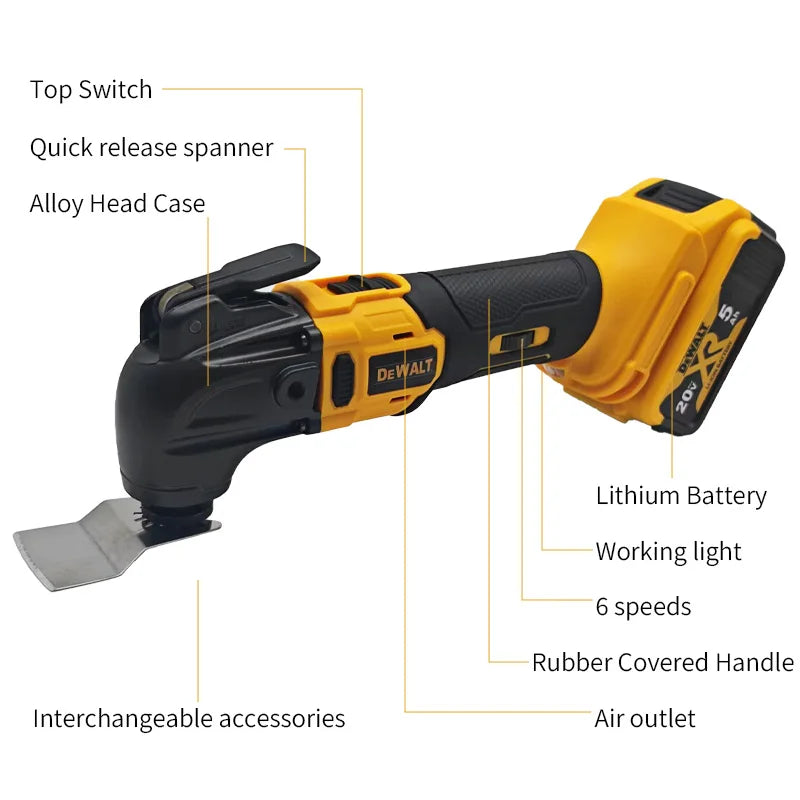 Dewalt Quick release Oscillating tool Brushless Multi functional tool Renovator Electric trimmer Compatible for Dewalt