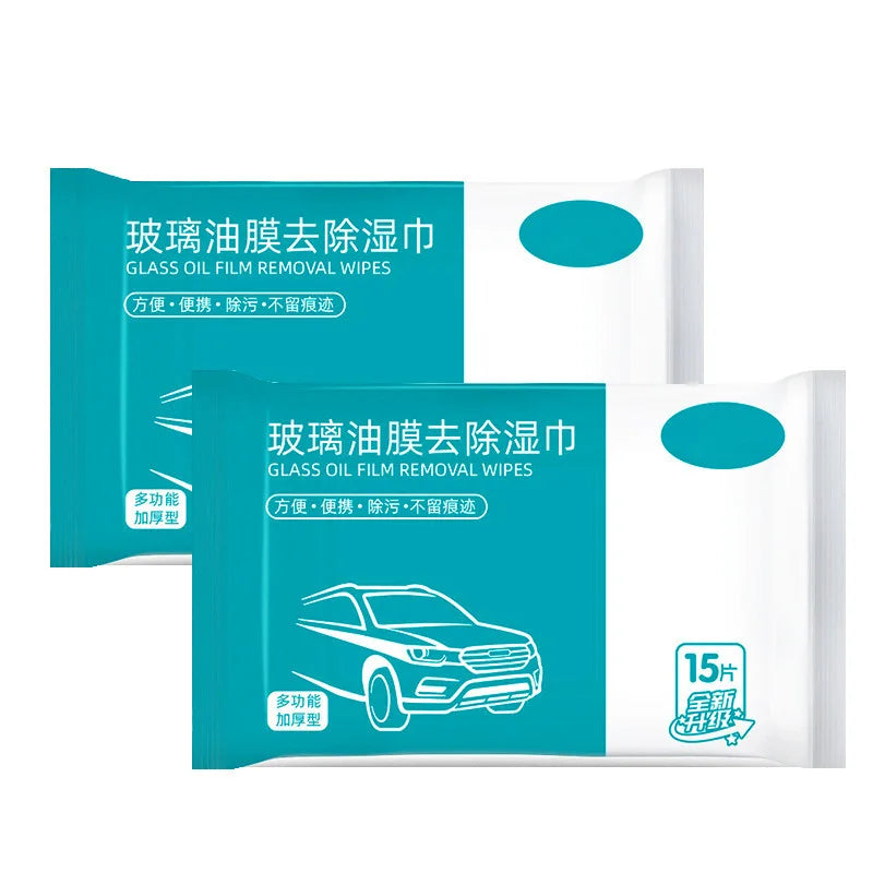 1/2/5Bag Car Glass Oil Film Removal Wipes Oil Film Cleaning Wipes Car Oil Stain Cleaner Vehicle Window Powerful Decontamination