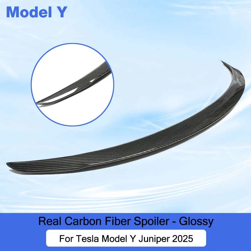 For Tesla Model Y Juniper 2025 Newest 100% Real Carbon Fiber Spoiler High Performance 2024 Model3 Highland Trunk Wings Accessory