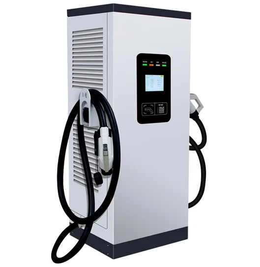 40kW Dual-Gun DC Fast EV Charger with CCS & CHAdeMO Ports, Touchscreen Control, RFID Access,Electric Charging Station Commercial