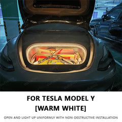 Tesla Front Trunk LED Light Bar Kit - White/Warm White - kingpowerauto