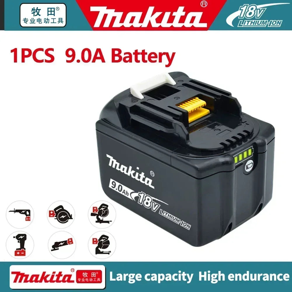Original Makita battery, 18V 9.0Ah rechargeable battery, power tool BL1830 BL1840、BL1850、BL1860B、 Makita 18V