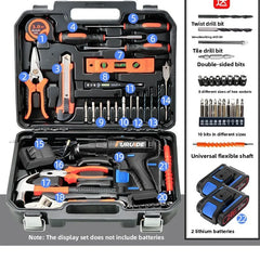 Multi-Purpose Home Tool Kit Electric Drill Car Repair Hardware Full Set Combination Tool Box for Household Maintenance