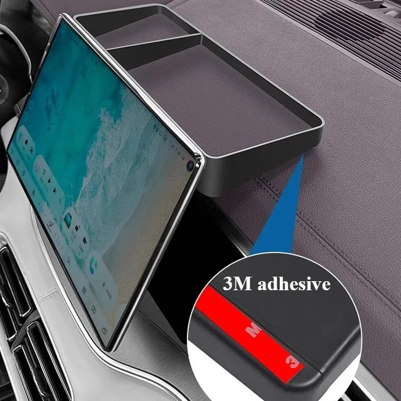 For BYD Song Plus DMi EV 2022-2025 Instrument Panel Storage Box Navigation Screen Back Storage Tray Car Organizer Accessories