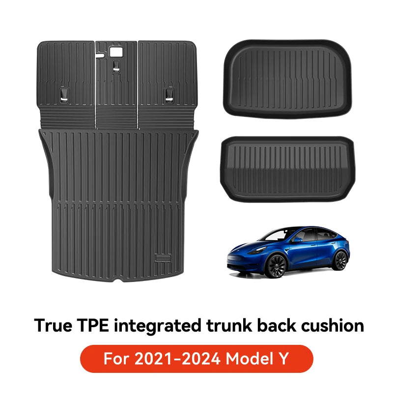 YZ For Tesla Model 3 Y Highland Juniper 2021-2025 all-in-one TPE Trunk mat Luggage mat Four Seasons Waterproof Non-slip