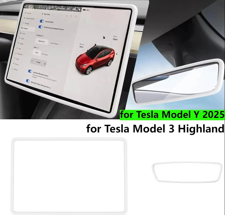 Tesla Model Y Juniper 2025 Center Console Wireless Charging Pad & Mirror Protector - kingpowerauto