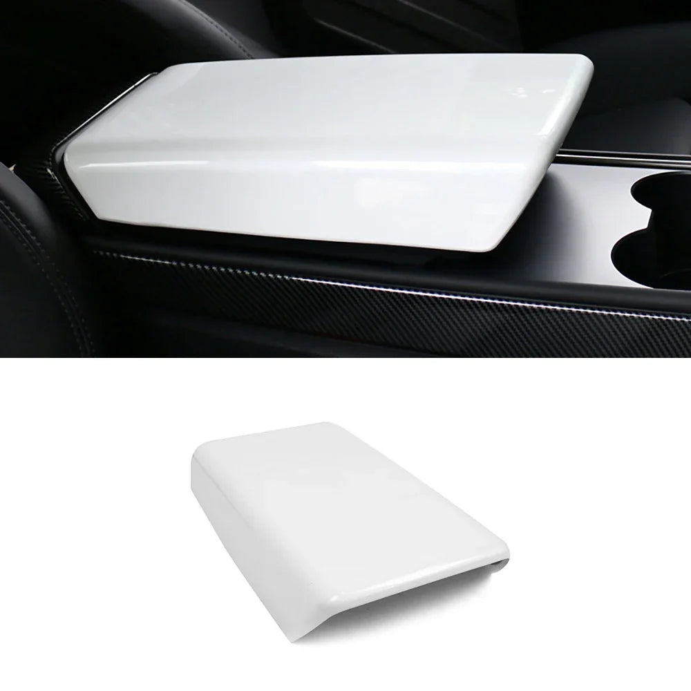 ABS White Center Console Wrap Cover Kit Dashboard Armrest Cover Door Side Trim Interior Suit for Tesla Model Y 3 Accessories