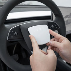 Steering Wheel Cover for Tesla Model Y Juniper 2025 Model 3 Highland Matte White Steering Wheel Trim Kit Protector Accessories