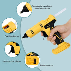 Cordless Electric Handheld Hot Glue Gun Repair DIY Tool Hot Melt Welding Hot Air Gun Anti-scald Nozzle with 10 Sticks for Dewalt