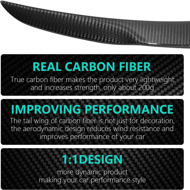 For Tesla Model Y Juniper 2025 Newest 100% Real Carbon Fiber Spoiler High Performance 2024 Model3 Highland Trunk Wings Accessory