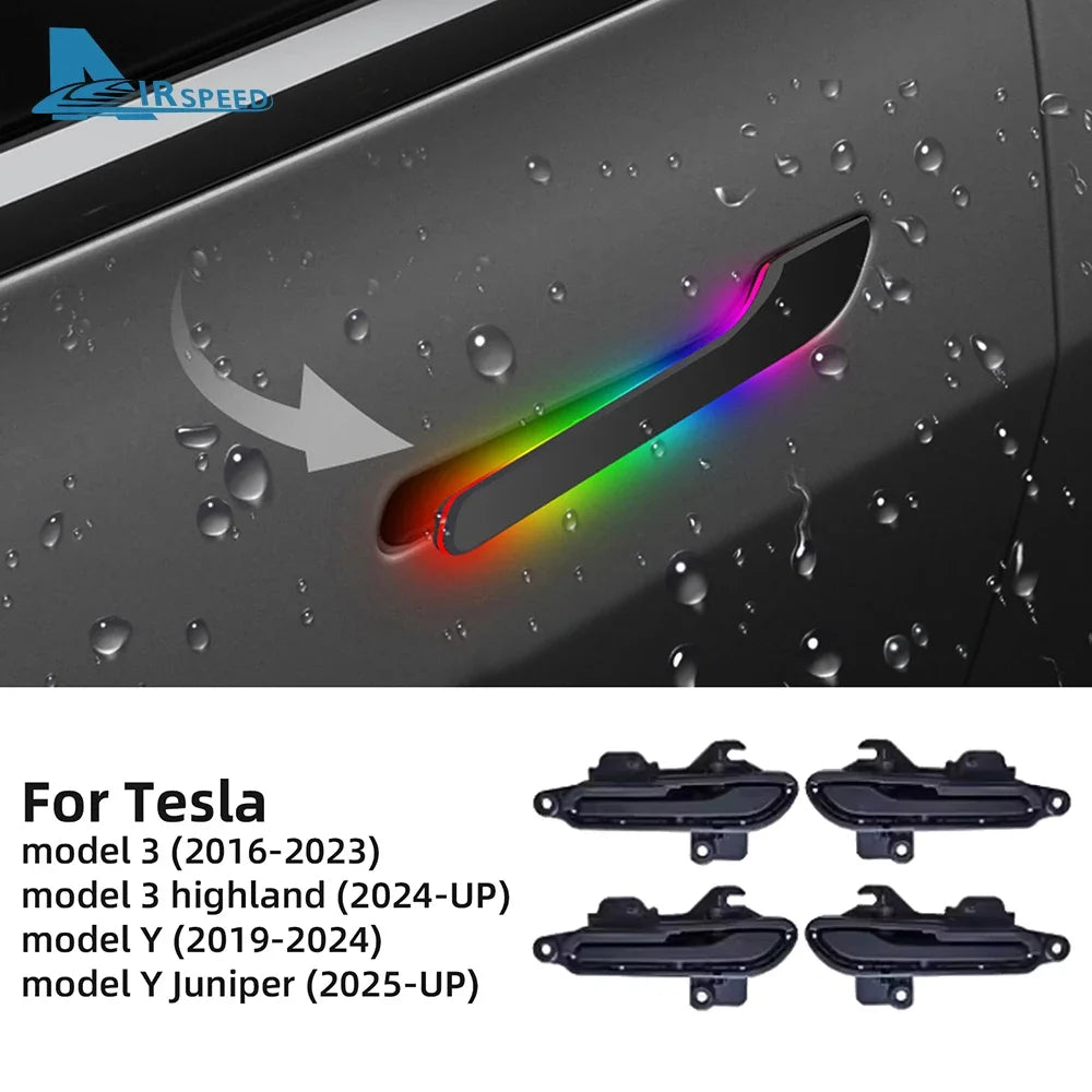 Newest 7th Wireless Auto Door Handle for Tesla Model Y Juniper 2025-2020 Model 3 Highland 2017-2024 Auto Presenting Welcome Mode