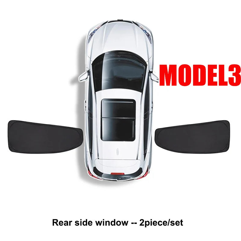 Car Sun Shade for Tesla Model 3 Y LAUNCH 2024 2025 Windshield Sunshade Cover Protector Front Side Window Privacy Blind Shading