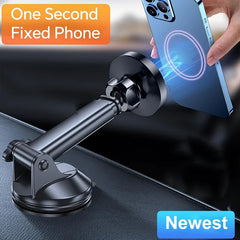 UYUXIO Strong Magnetic Wireless Car Phone Charger Adapter 15W Dashboard Windshield Car Phone Holder for iPhone 16 15 14 Pro Max