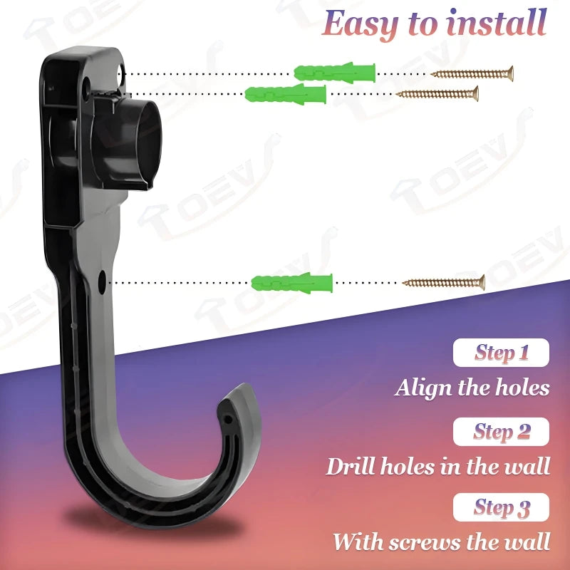 Type 2 Type 1 GBT EV Charger Cables Strong Holder Electric Car Charger Holder ABS Cable Holder Wall Bracket with Screws