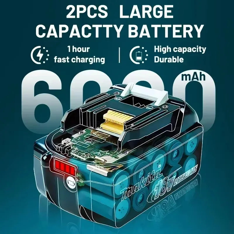 Original Makita 6Ah/5Ah//3Ah for Makita 18V Battery BL1830B BL1850B BL1850 BL1840 BL1860 BL1815 Replacement Lithium Battery