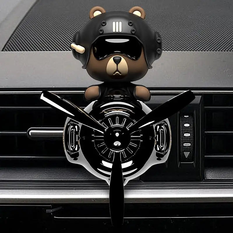 NEW Cartoon Shake head little bear Pilot Car Air Freshener perfume Automobile Interior Perfume Clip Car Ornament Accessories