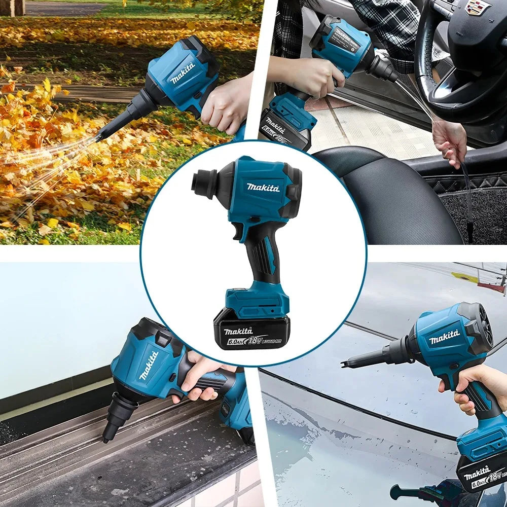 Makita 18V Turbo Jet Fan Electric Air Duster Adjustable wind speed Turbo Violent Blower Light Car Cleaning Power Tools