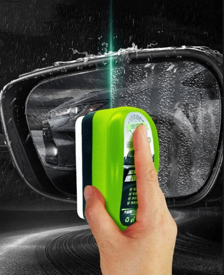 2pcs Automotive Car Oil Film Cleaning Brush,150ml Wipe Front Side Windows to Remove Oil and Stain
