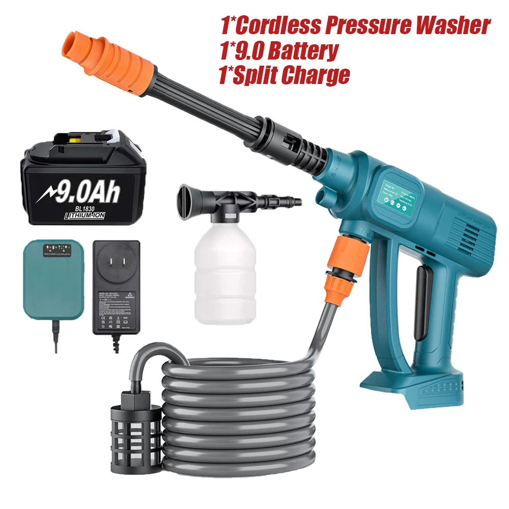 Synxiter Cordless High Pressure Washer For Makita 18V Battery 6 IN 1 Electric Water Spray Gun Home Garden Cleaning Power Tool