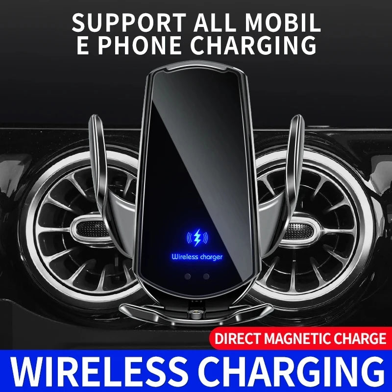 30W Car Wireless Charger Magnetic Automatic Car Mount Phone Holder Mobile Phone Accessrios Infrared Induction Fast Charging