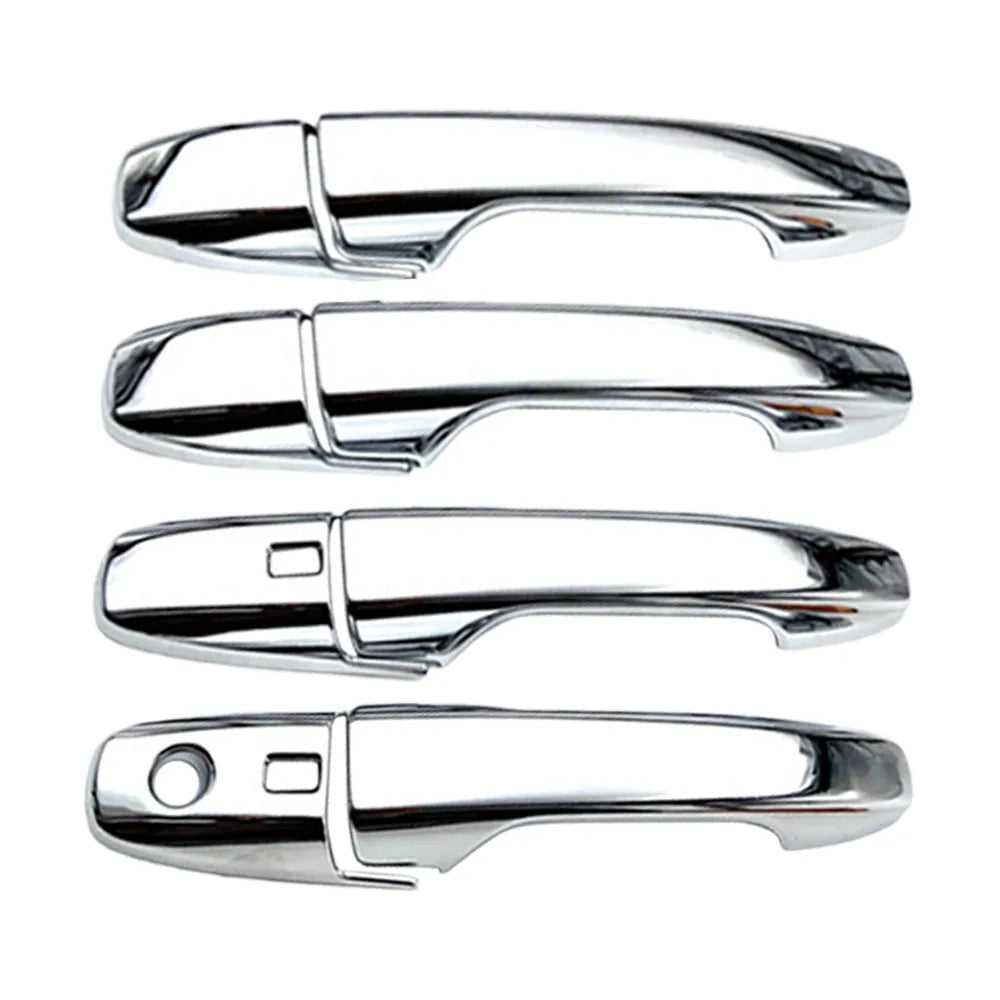 For Toyota Yaris Ativ/Vois 2022+ Auto Parts ABS Chrome Exterior Door Handle Cover with Smart Keyhole Lock Cover Car Styling
