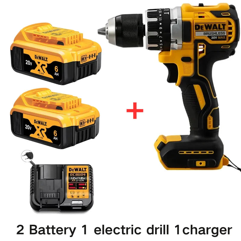 2025 Dewalt 2000RPM Cordless Electric Drill Brushless Driver Adjustable Speed Impact Hand Drill Rechargeable Power Tools DCD796