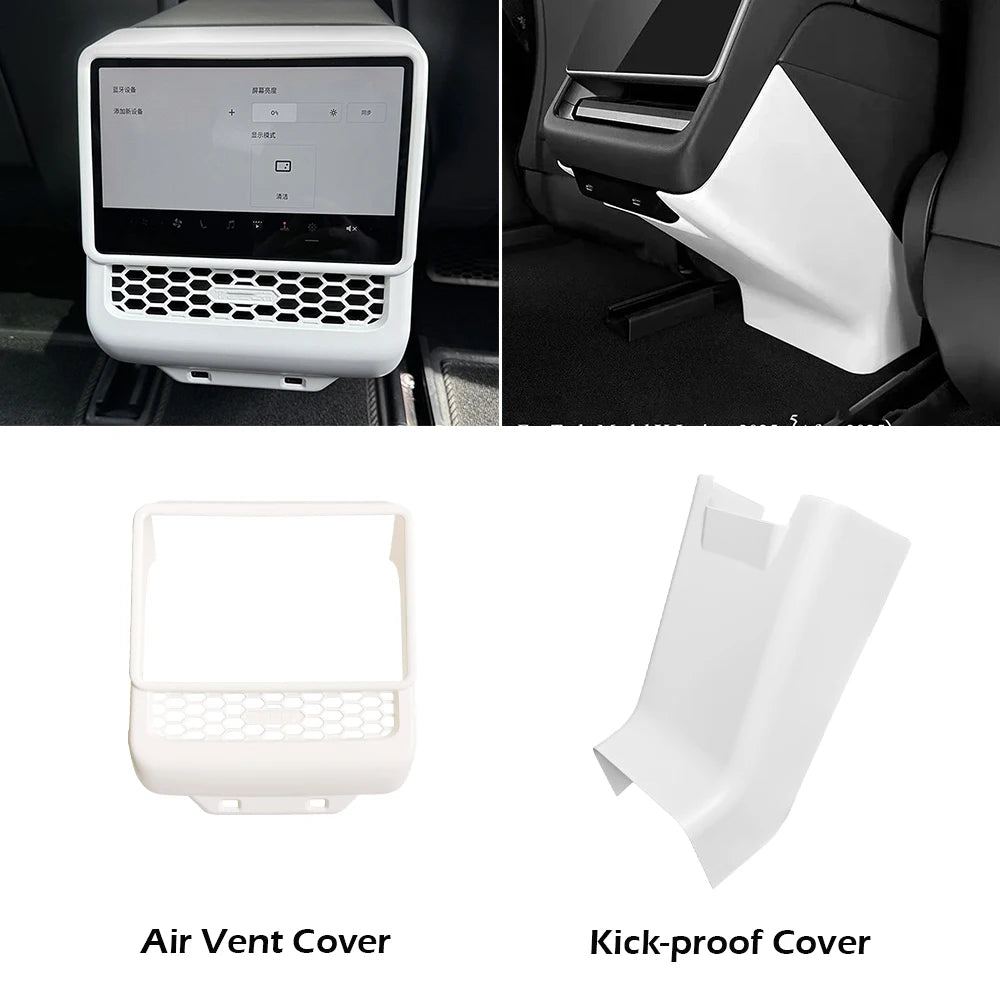 For Tesla Model Y Juniper 2025 2026 Dashboard Panel Trim Center Console Sticker Armrest Pad Air Condition Vent Cover Accessories