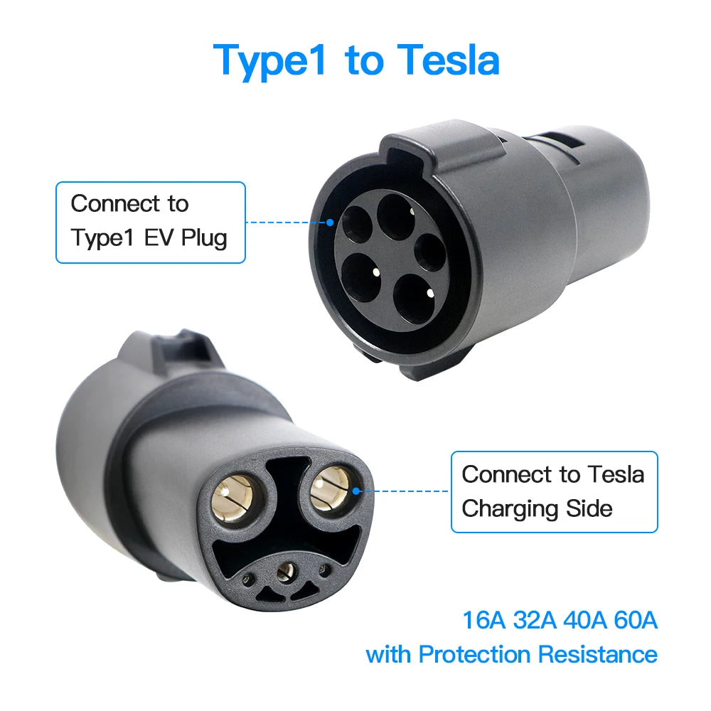 Kolanky 32A 7.2 KW Type 2 to Type 1 Adapter  Type 1 To Type 2 Conventor Type 2 To GBT Adapter Charging Electric Vehicle Cars