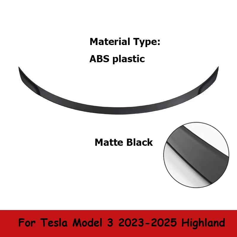 For Tesla New Model Y 2025 Juniper Performance ABS Carbon Fiber Wings Spoiler Model 3 2023-2025 Highland Exterior Accessories