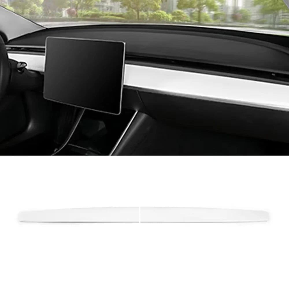 ABS White Center Console Wrap Cover Kit Dashboard Armrest Cover Door Side Trim Interior Suit for Tesla Model Y 3 Accessories