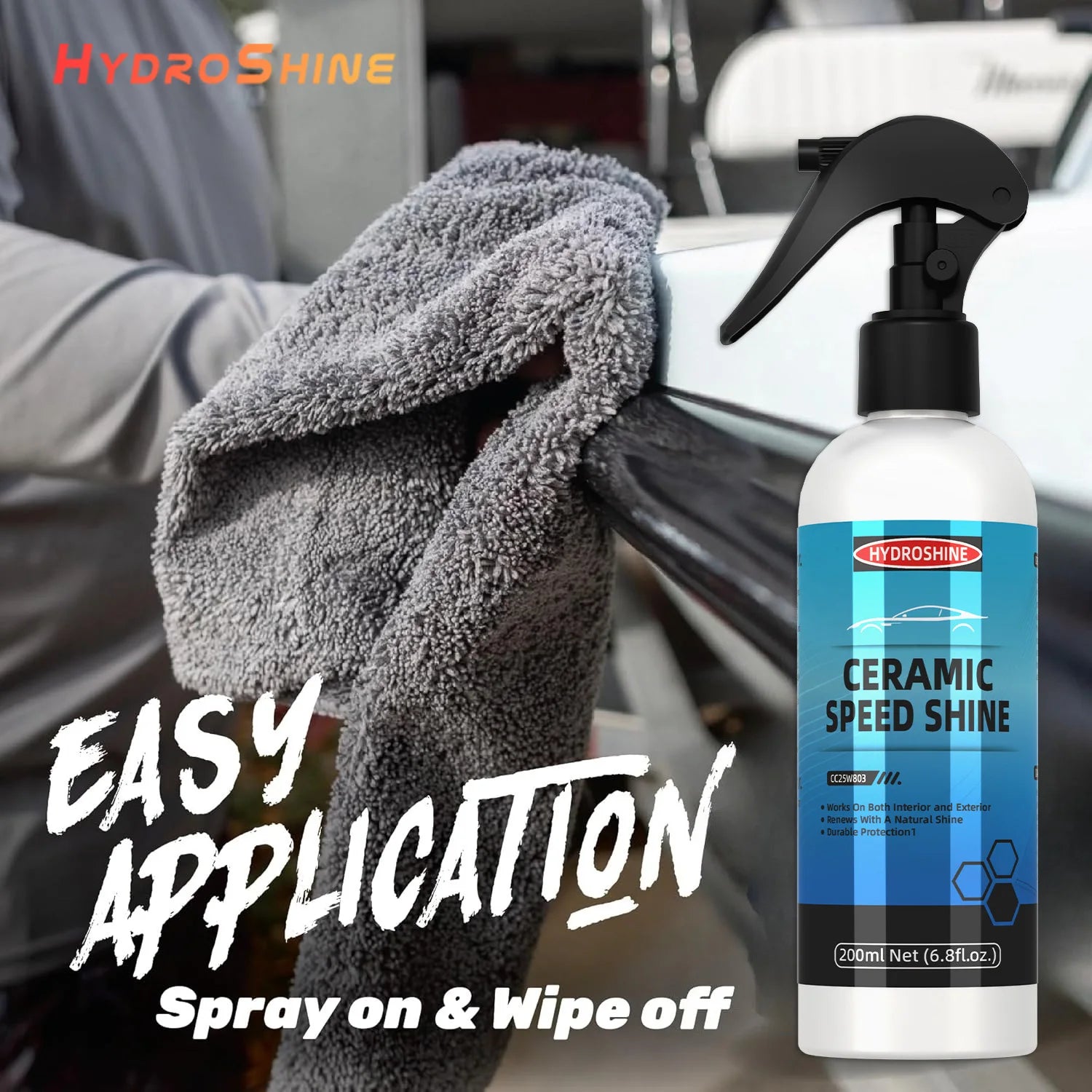 Hydroshine Ceramic Speed Shine Coating For Cars Paint Mirror Finish Auto Wax Protection Cleaning Products Hydrophobic Paint