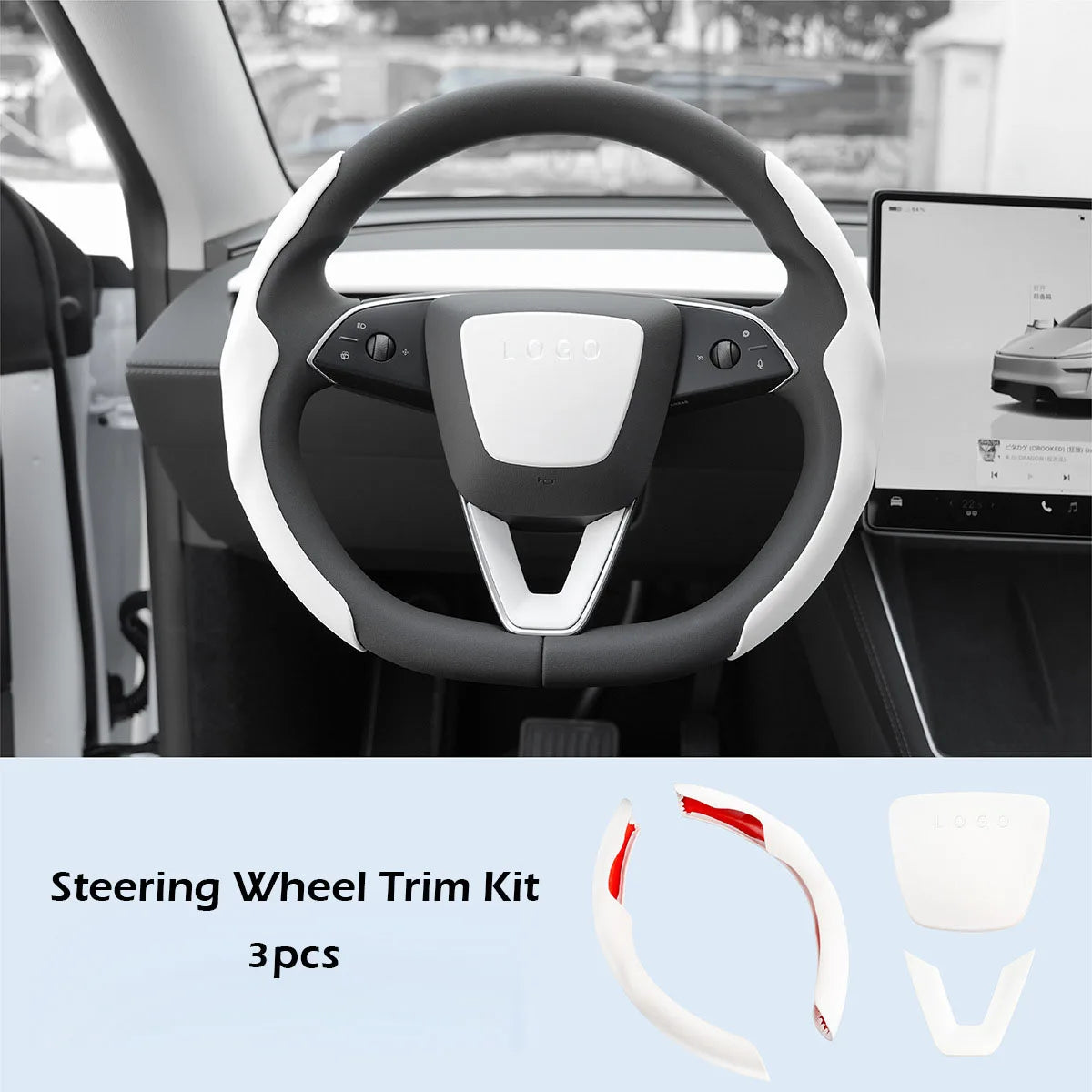 For Tesla Model Y Juniper 2025 2026 Dashboard Panel Trim Center Console Sticker Armrest Pad Air Condition Vent Cover Accessories