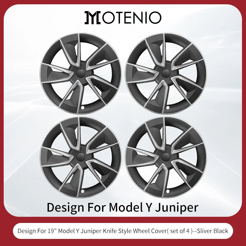 4PCS For New Tesla Model Y Juniper 2025 19 Inch Wheel Cover Performance Replacement Wheel Hub Cap Full Rim Cover Accessories
