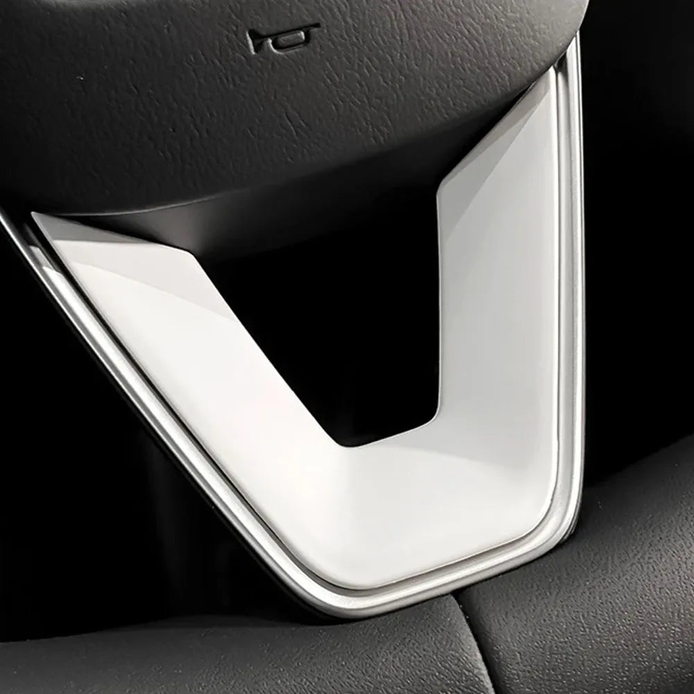 Steering Wheel Cover for Tesla Model Y Juniper 2025 Model 3 Highland Matte White Steering Wheel Trim Kit Protector Accessories