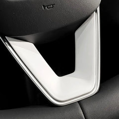 Steering Wheel Cover for Tesla Model Y Juniper 2025 Model 3 Highland Matte White Steering Wheel Trim Kit Protector Accessories