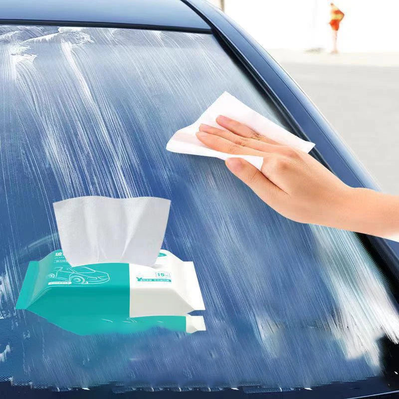 1/2/5Bag Car Glass Oil Film Removal Wipes Oil Film Cleaning Wipes Car Oil Stain Cleaner Vehicle Window Powerful Decontamination