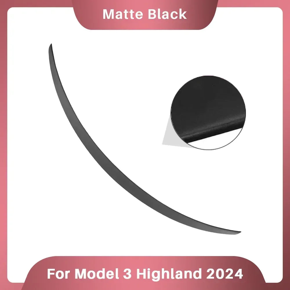 XVIP Real Carbon Fiber Spoiler For Tesla ModeY 2021-24 Model3 2017-23 Highland 2024 Trunk Wing Original Car Spoiler Accessories