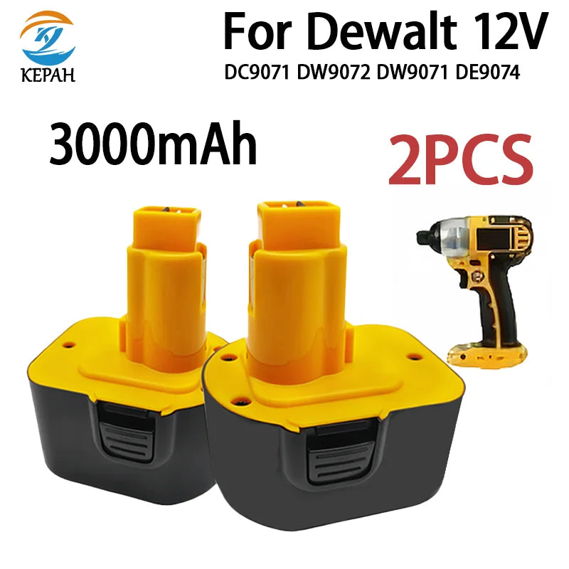 12V 3000mAh Tool battery for Dewalt DE9074 DC9071 DE9037 DE9071 DE9075 DW9071 DW9072 DW9074 DC727 DC756 DC980 DC981 DW0