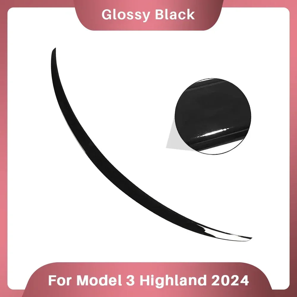 XVIP Real Carbon Fiber Spoiler For Tesla ModeY 2021-24 Model3 2017-23 Highland 2024 Trunk Wing Original Car Spoiler Accessories