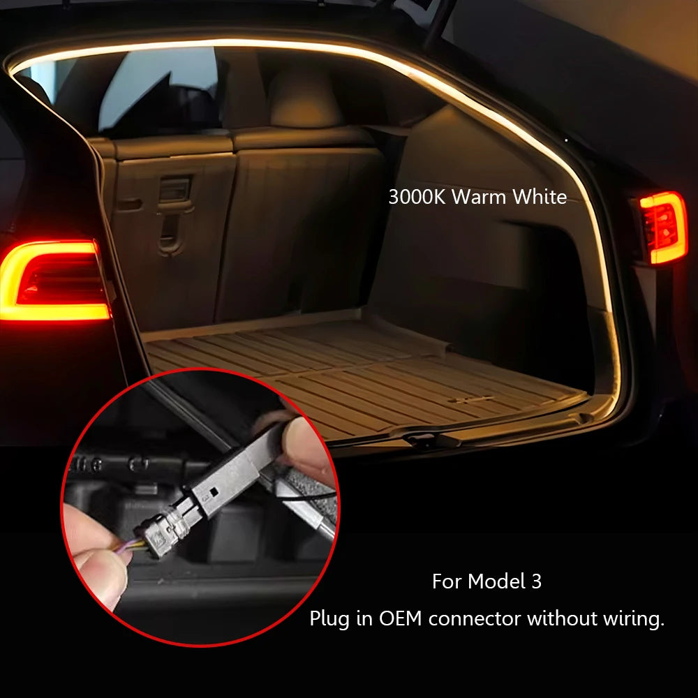 Tesla Model3/Y Car Trunk LED Light Strip - Dual Colour Option - kingpowerauto