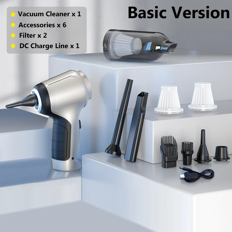 Wireless Car Vacuum Cleaner Strong Cordless Cleaner Suction Handheld Auto Vacuum Home&Car Dual Use Mini VacuumCleaner Appliance