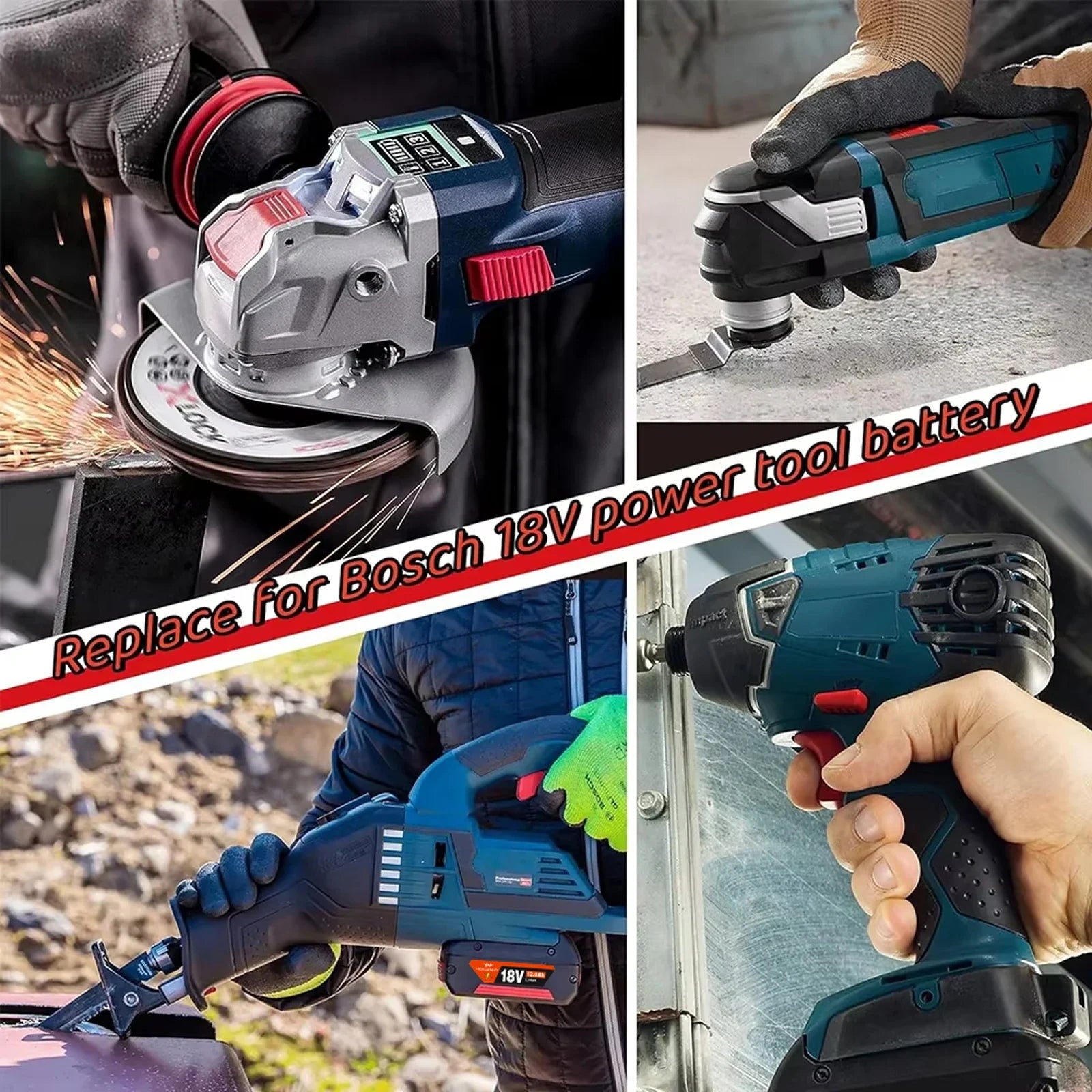 For Bosch 18V Professional System Power Tools BAT609 BAT618  GBA18V80 ProCORE 18V 12.0Ah Replacement Battery, 18650 Li-Ion🌭