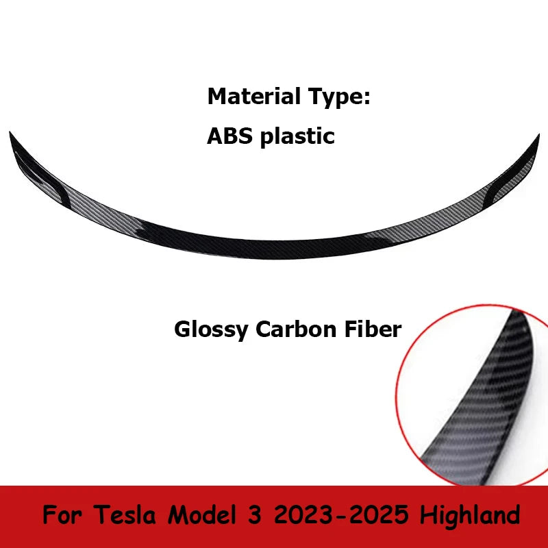 For Tesla New Model Y 2025 Juniper Performance ABS Carbon Fiber Wings Spoiler Model 3 2023-2025 Highland Exterior Accessories